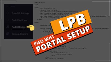 lpb.wifi|How to Customize LPB Piso wifi Portal .